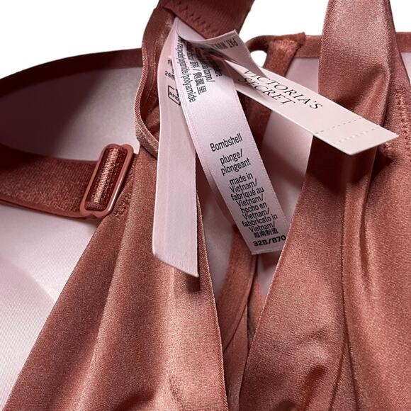 Victoria's Secret Secret Bombshell Shine Strap Bra Smooth Rose Blush Size 32B - Picture 3 of 4